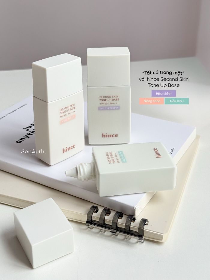 Kem Lót Nâng Tông hince Second Skin Tone Up Base 35ml