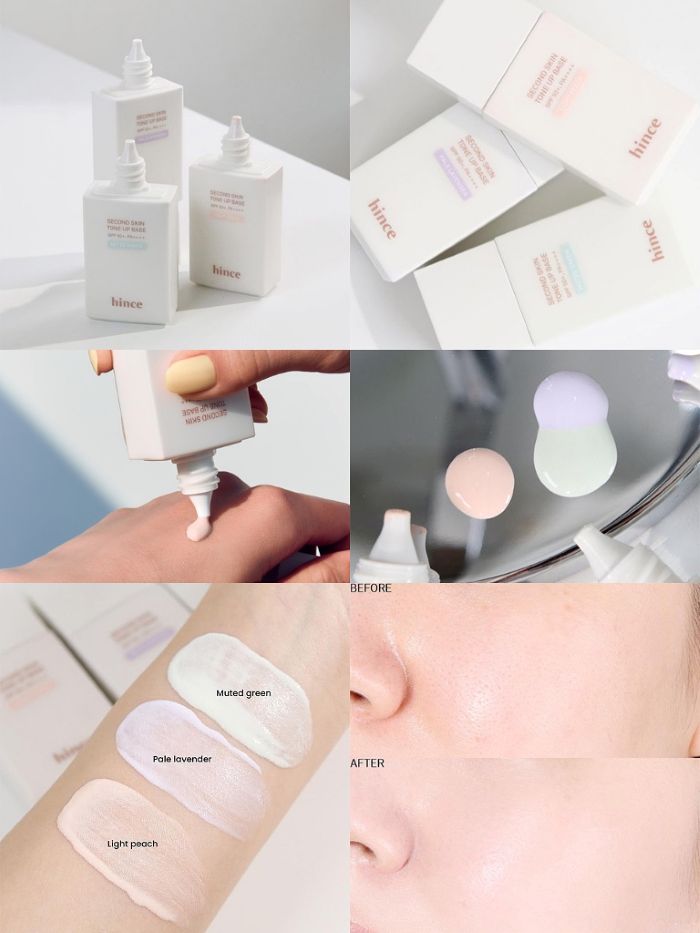 Kem Lót Nâng Tông hince Second Skin Tone Up Base 35ml