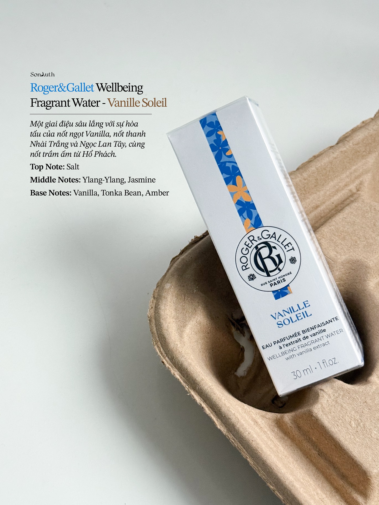 Nước Hoa Roger & Gallet Wellbeing Fragrant Water 30ml
