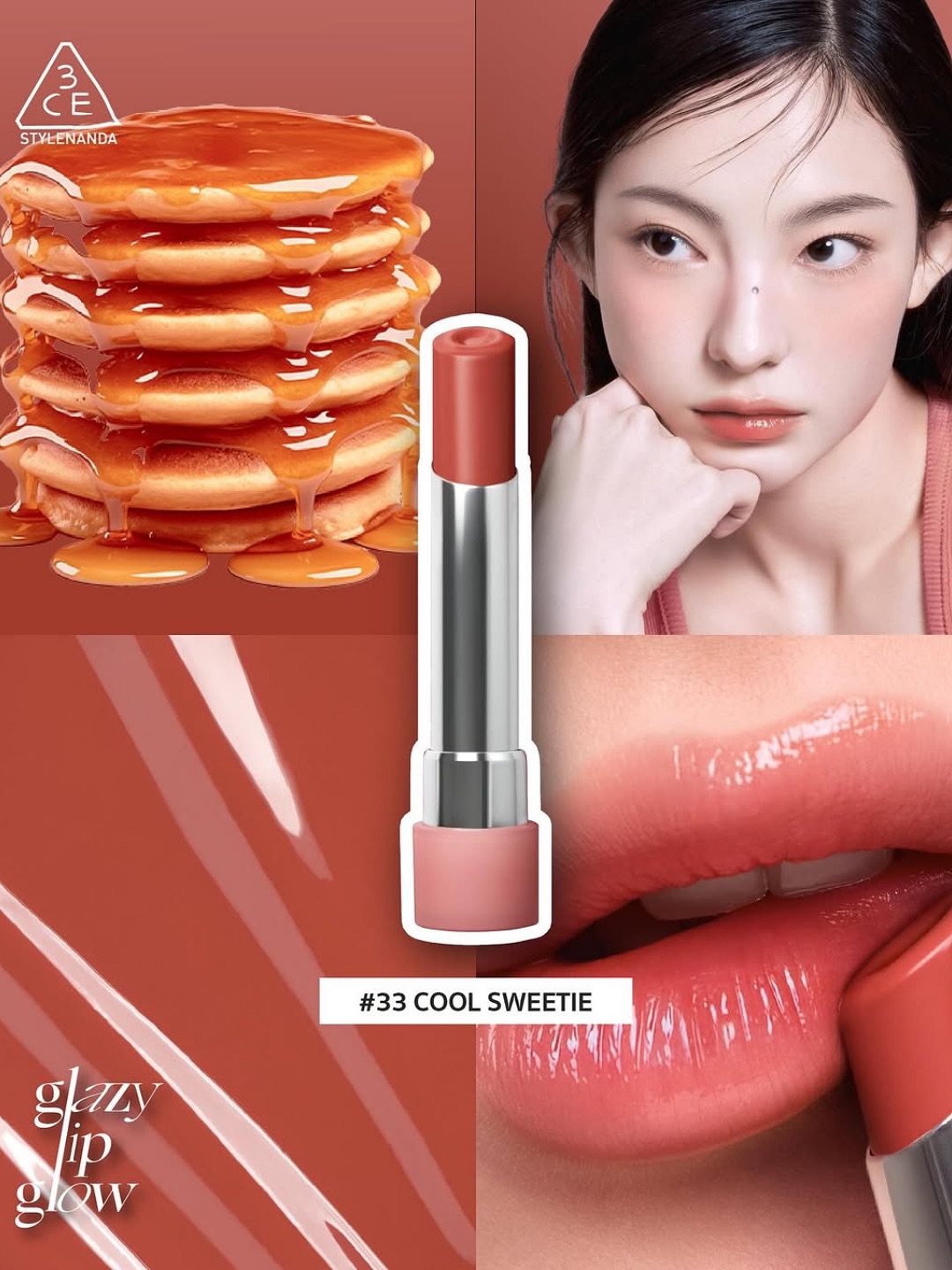 Son Dưỡng Có Màu 3CE Glazy Lip Glow 5g