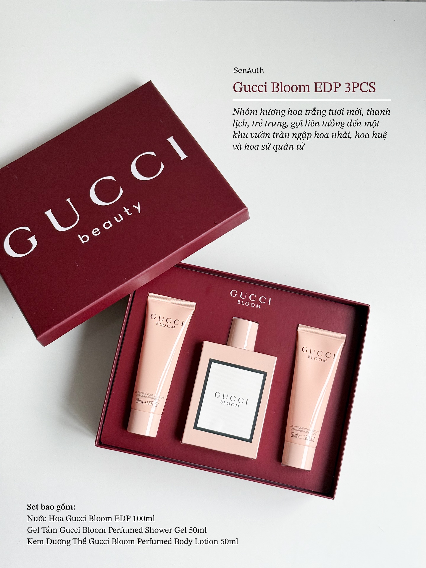 Bộ Nước Hoa Gucci Bloom EDP 3PCS