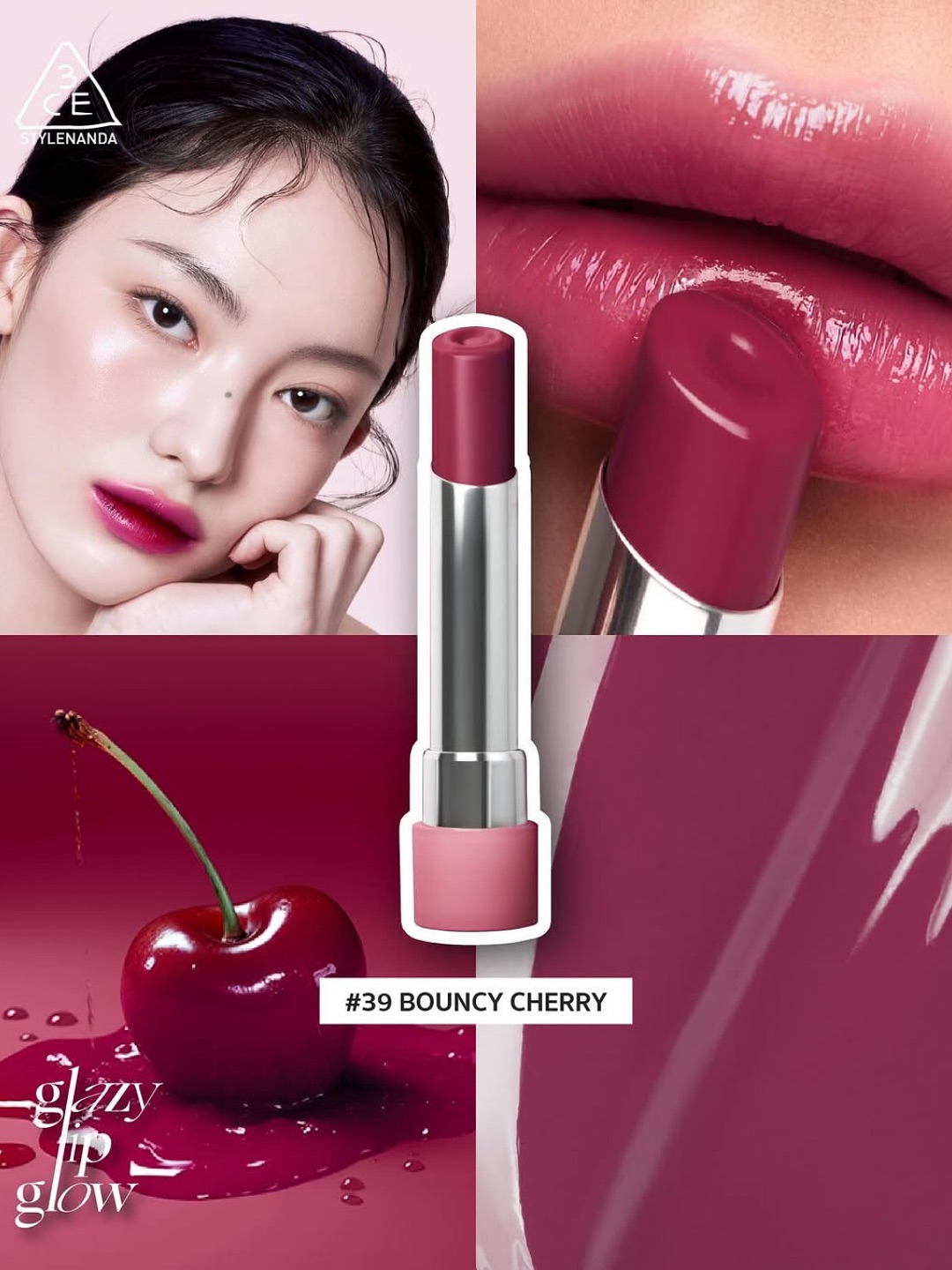 Son Dưỡng Có Màu 3CE Glazy Lip Glow 5g