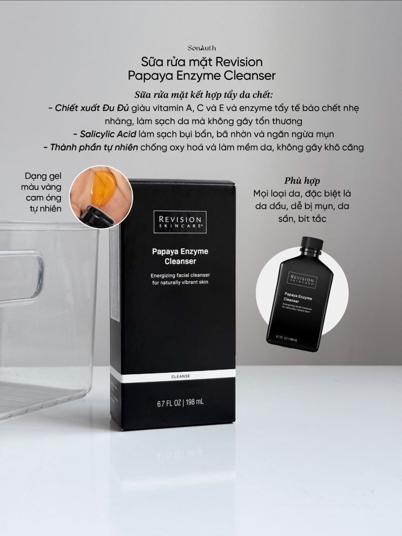 Sữa Rửa Mặt Revision Papaya Enzyme Cleanser 198ml