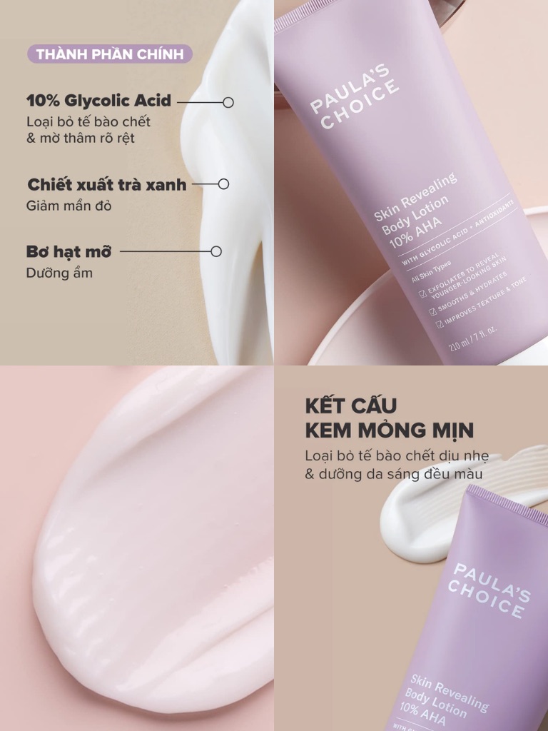 Dưỡng Thể Paula's Choice Resist Skin Revealing Body Lotion 10% AHA 210ml
