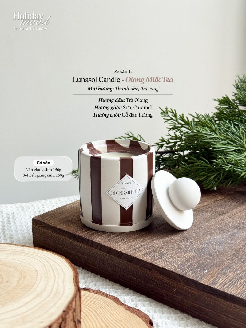 Bộ Nến Thơm Giáng Sinh Lunasol Candle Set