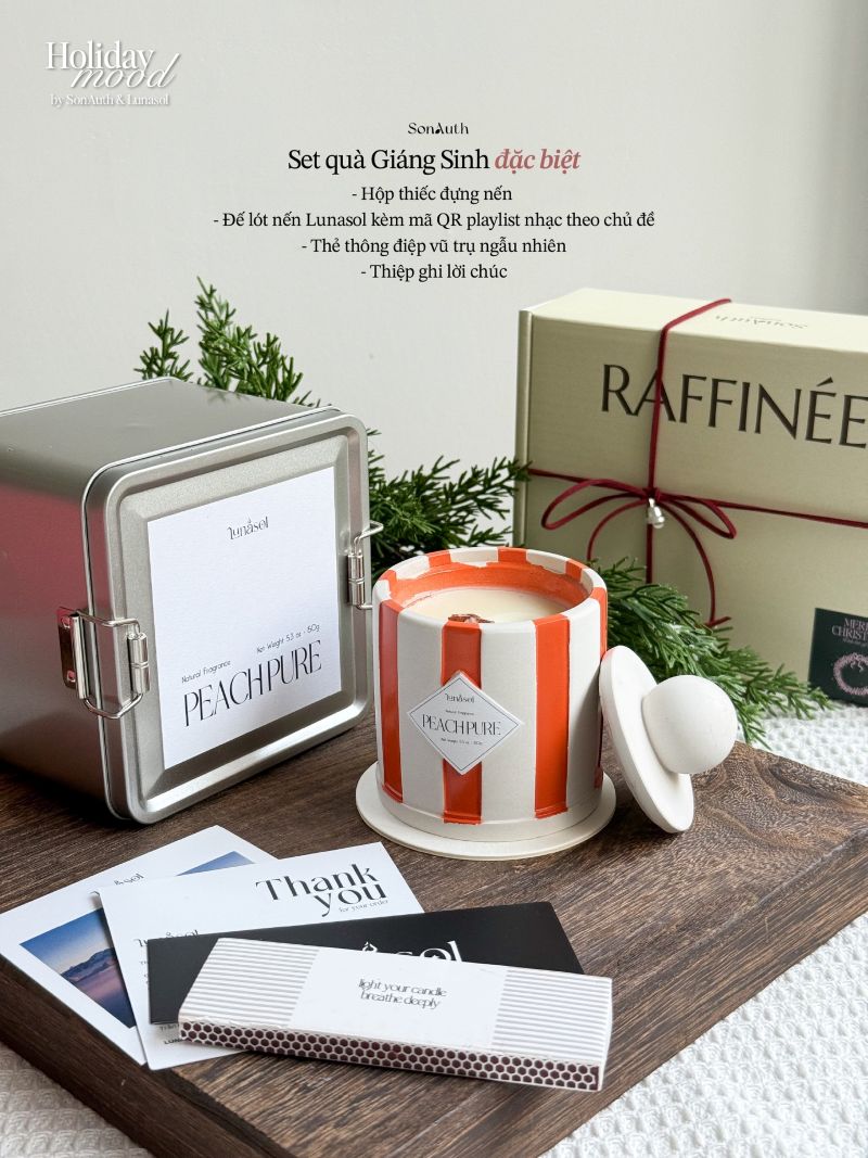 Bộ Nến Thơm Giáng Sinh Lunasol Candle Set