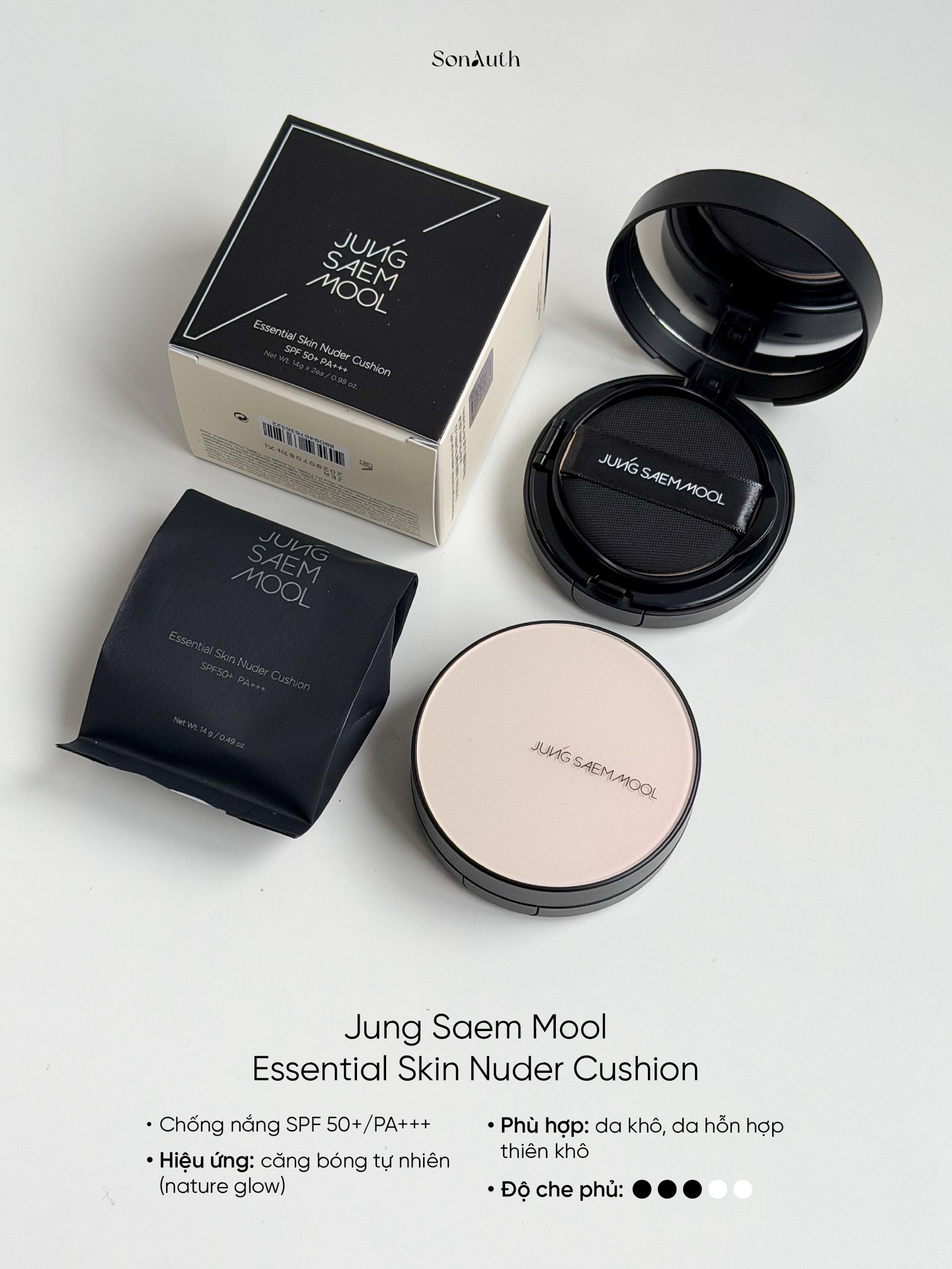 Phấn Nước Jung Saem Mool Essential Skin Nuder Cushion 14g