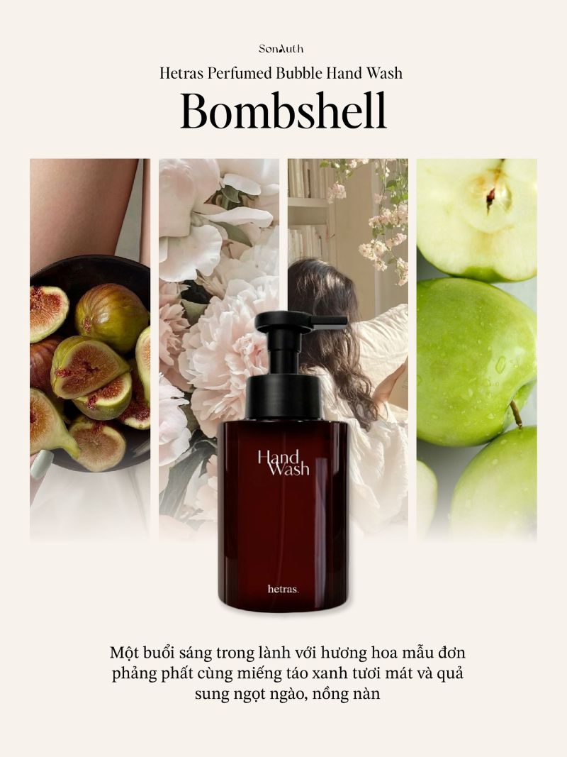 Bọt Rửa Tay Hetras Bombshell Perfumed Bubble Hand Wash