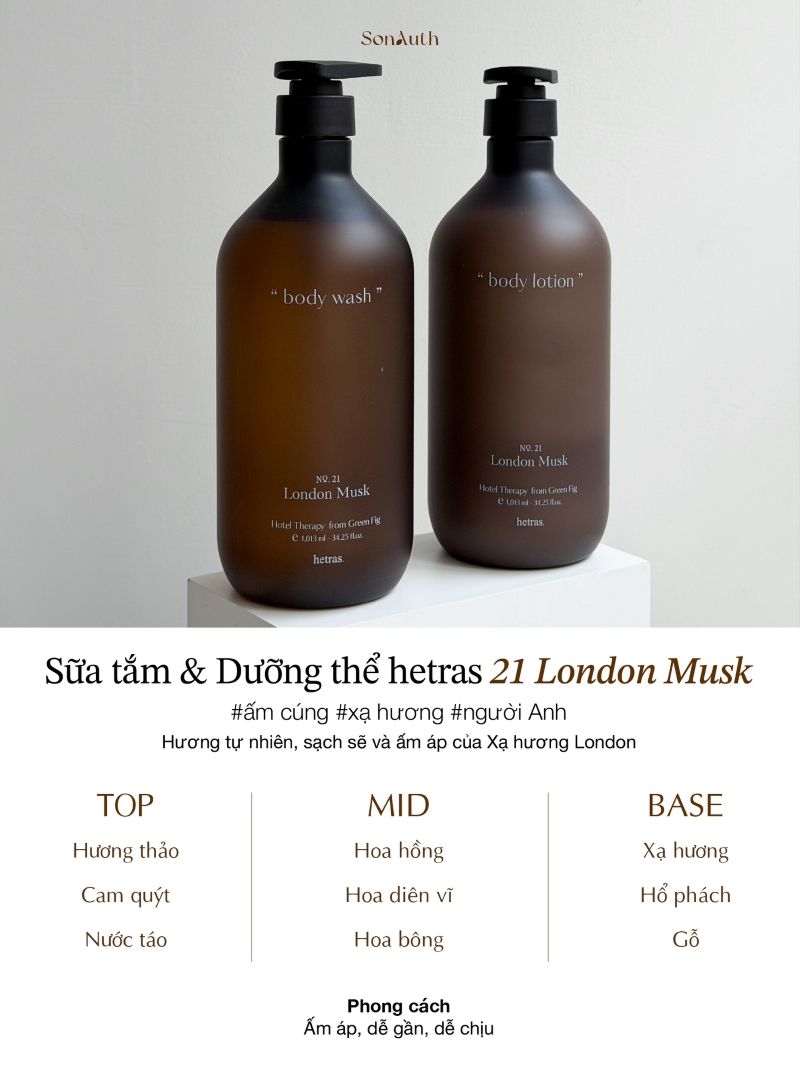 Sữa Tắm Hetras Hotel Therapy Body Wash 1013ml