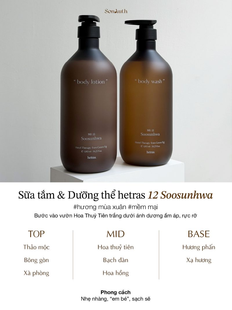 Sữa Tắm Hetras Hotel Therapy Body Wash 1013ml