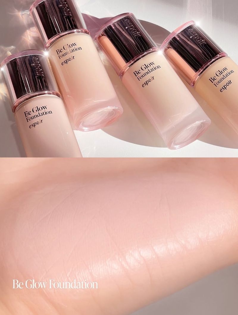 Bộ Trang Điểm Espoir Be Glow Foundation SPF27 Special 30g + Roselight Pouch
