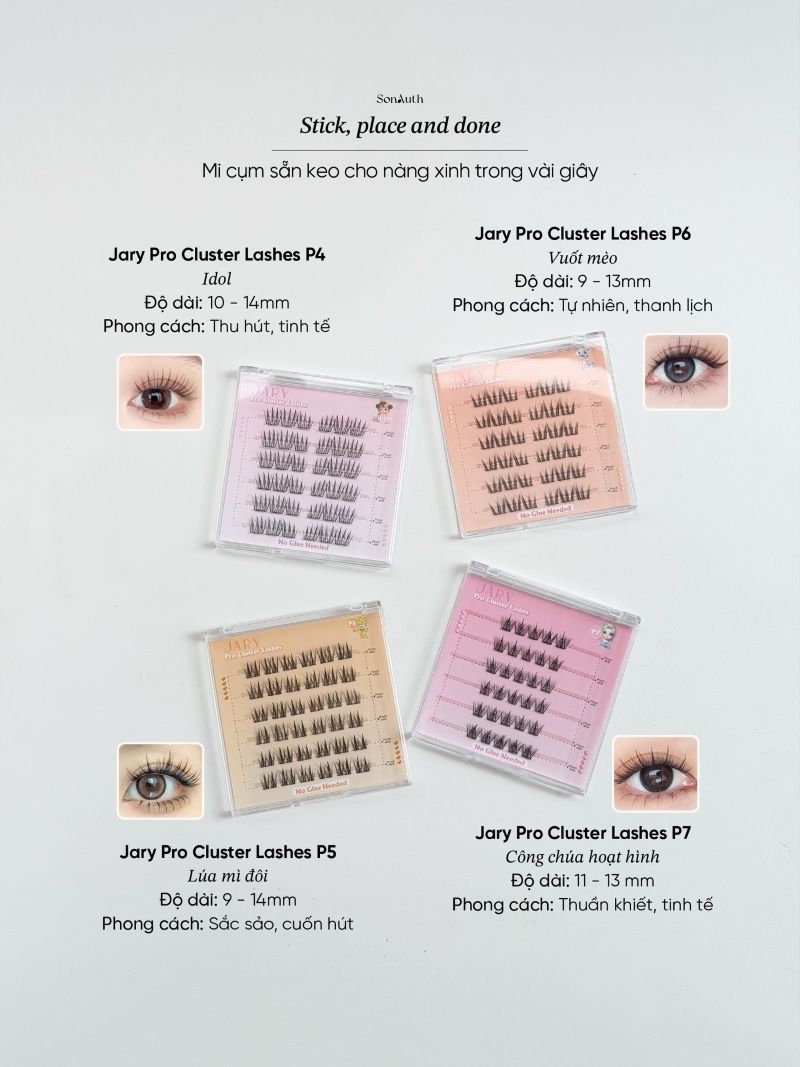 Mi Giả Jary Pro Cluster Lashes