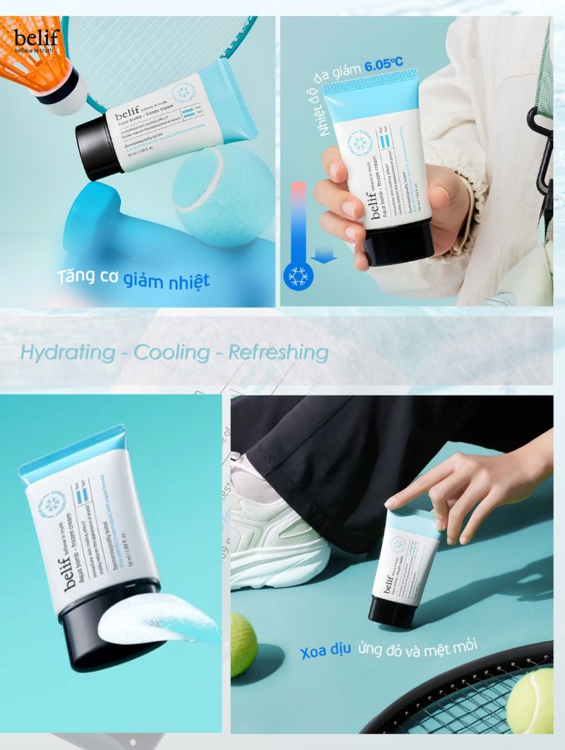 Belif Aqua Bomb Frozen Cream 50ml Set