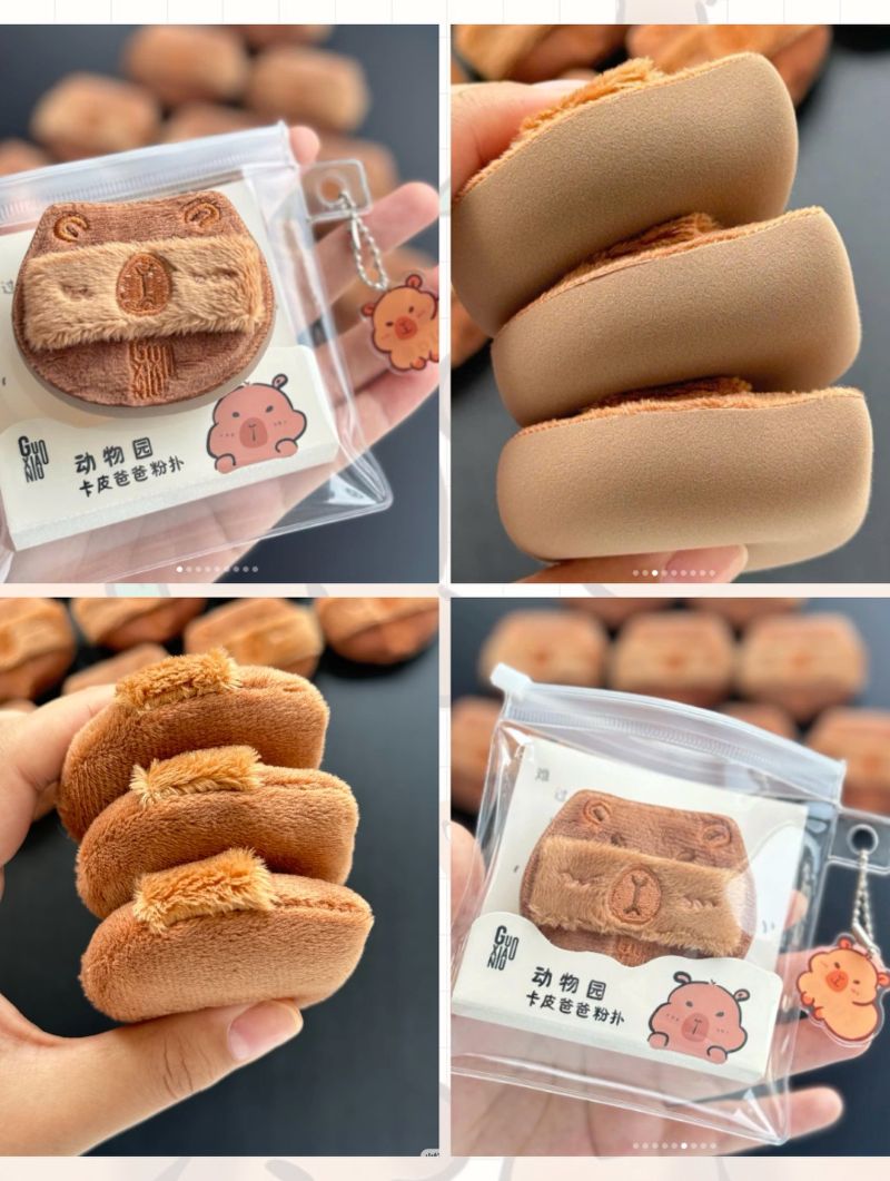 Bông Phấn Guoxiaoniu Zoo Capy Papa Fluff Puff