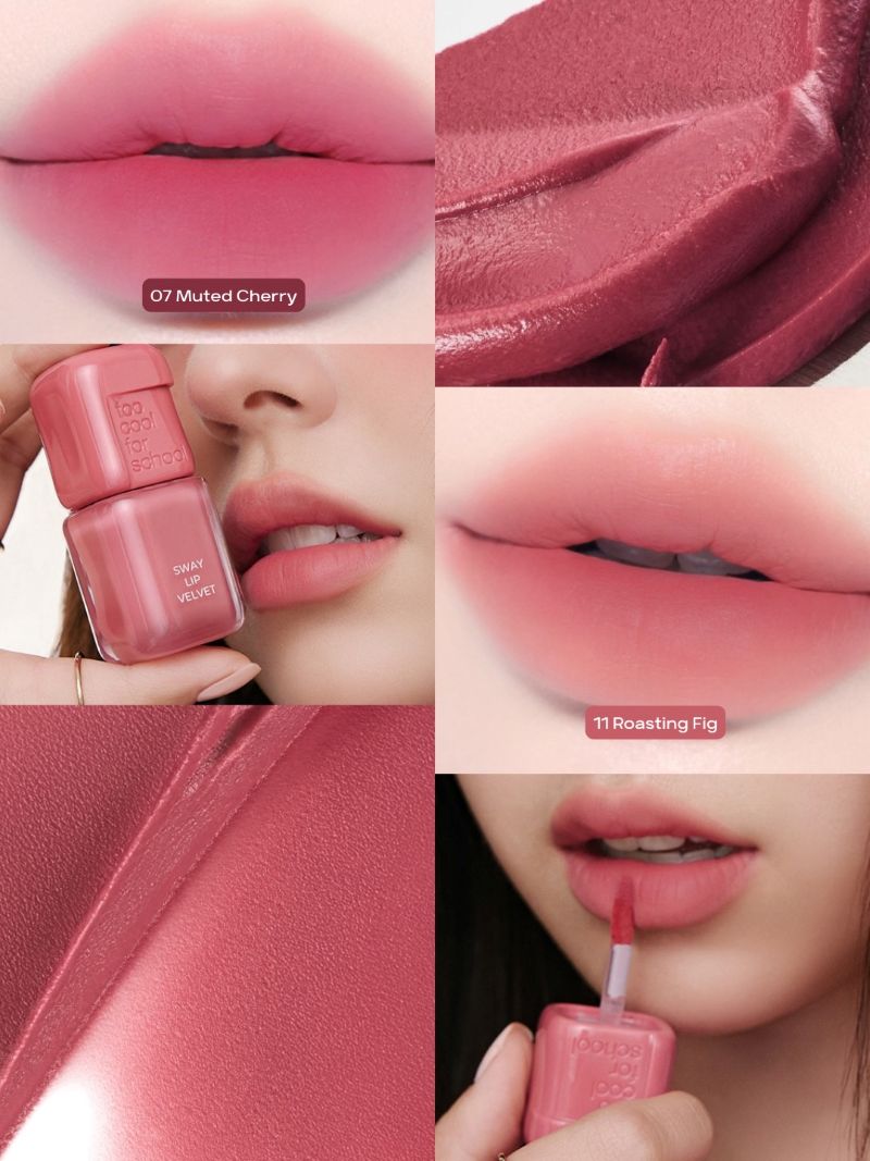Son Bùn Lì Mờ Too Cool For School Sway Lip Velvet Ajak Tint 3.3g