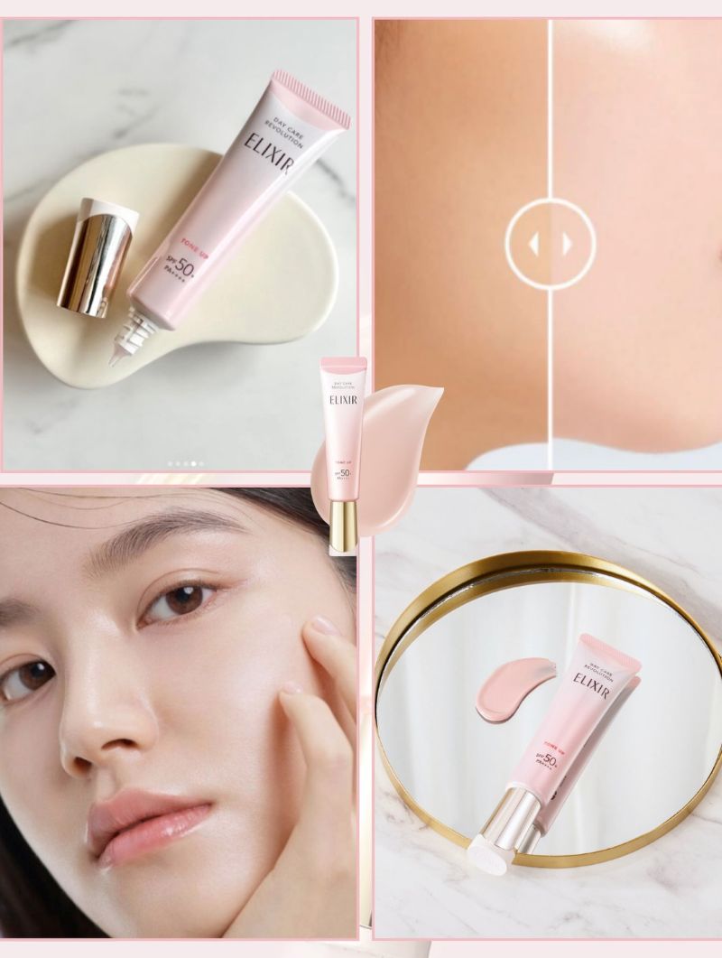 Sữa Chống Nắng Nâng Tông Elixir Day Care Revolution Tone-Up SPF50+ 35g