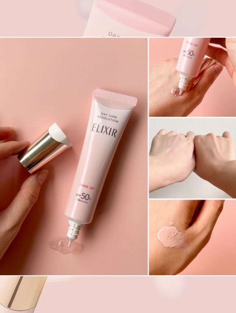 Sữa Chống Nắng Nâng Tông Elixir Day Care Revolution Tone-Up SPF50+ 35g