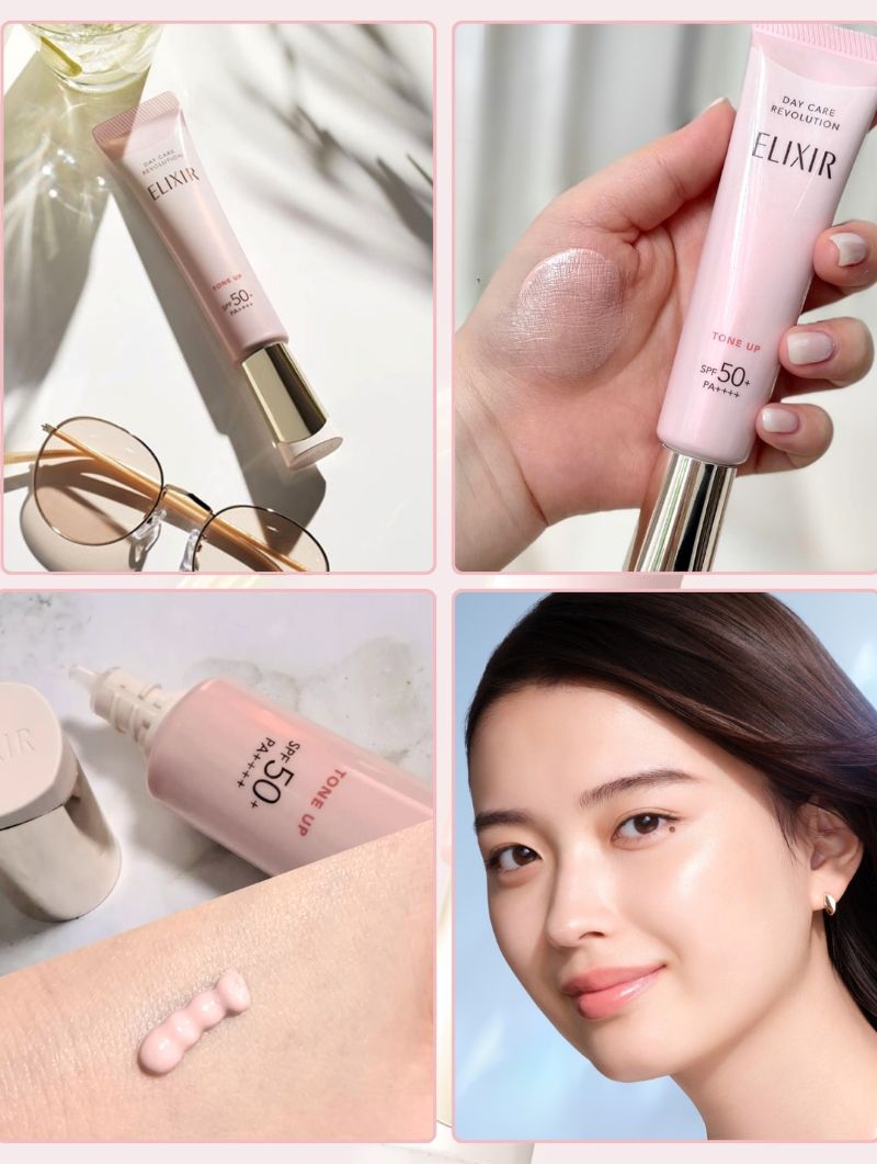 Sữa Chống Nắng Nâng Tông Elixir Day Care Revolution Tone-Up SPF50+ 35g