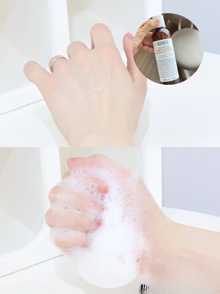 Bộ Đôi Hoa Cúc Làm Sạch Và Làm Dịu Da Kiehl’s Calendula Toner 250ml + Foaming Face Wash 230ml