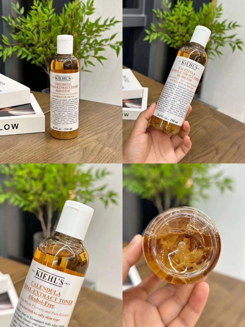 Bộ Đôi Hoa Cúc Làm Sạch Và Làm Dịu Da Kiehl’s Calendula Toner 250ml + Foaming Face Wash 230ml