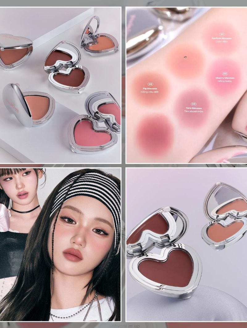 Má Hồng Kem Bùn Lilybyred Luv Beam Cheek Mousse 3.8g