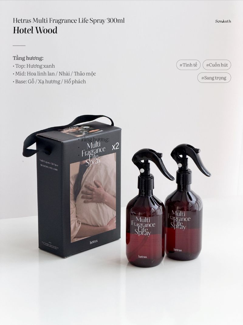 Xịt Thơm Phòng Hetras Multi Fragrance Life Spray 300ml