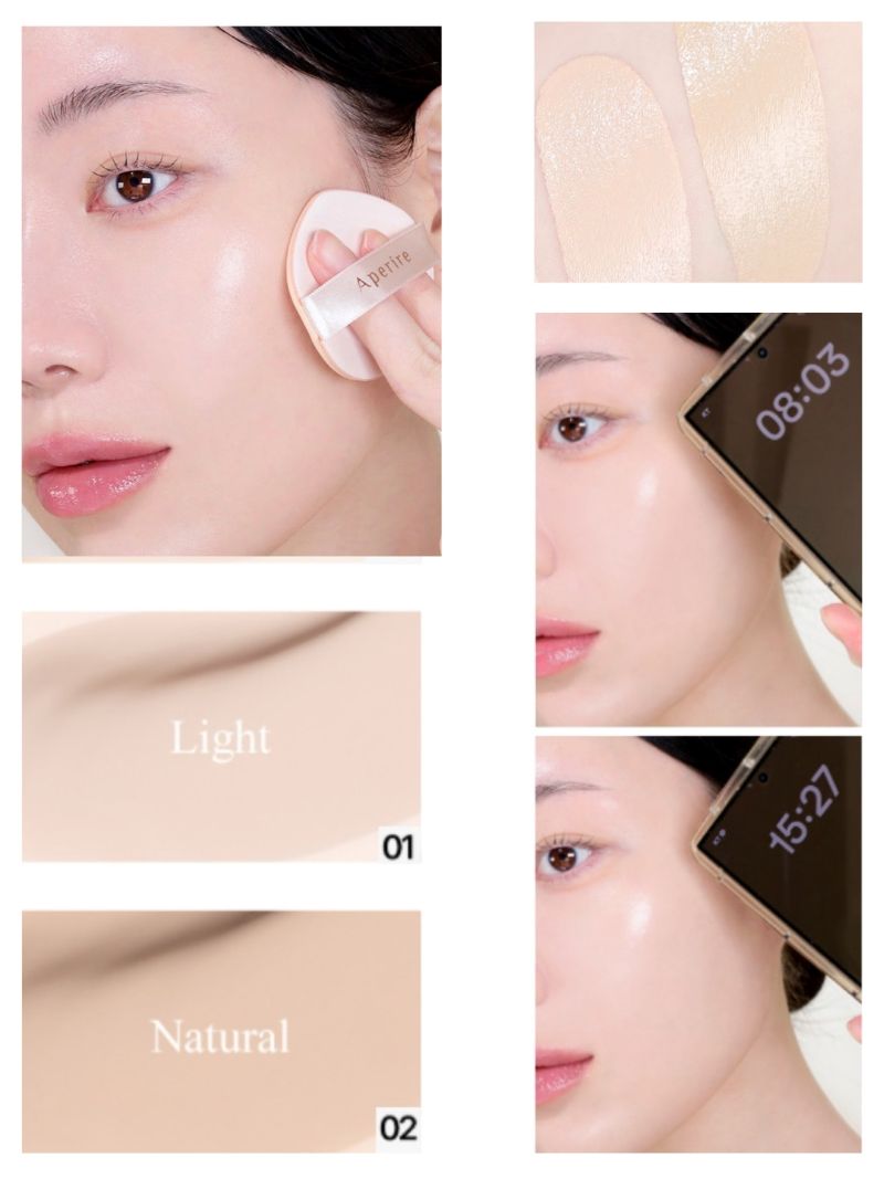 Phấn Nước Bắt Sáng Aperire Sheer Breeze Cushion 13g