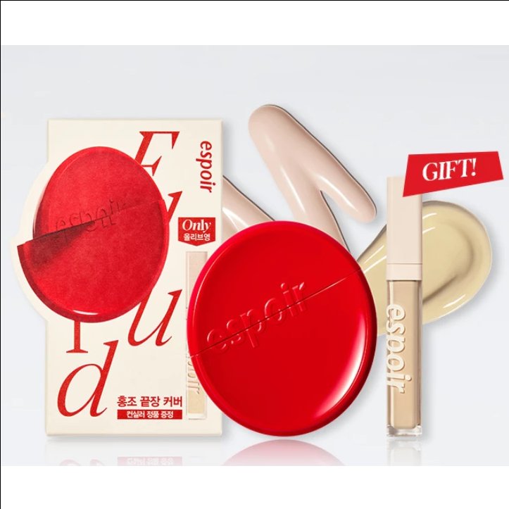Bộ Trang Điểm Espoir Be Velvet Fluid Foundation + Taping Concealer Long Wear