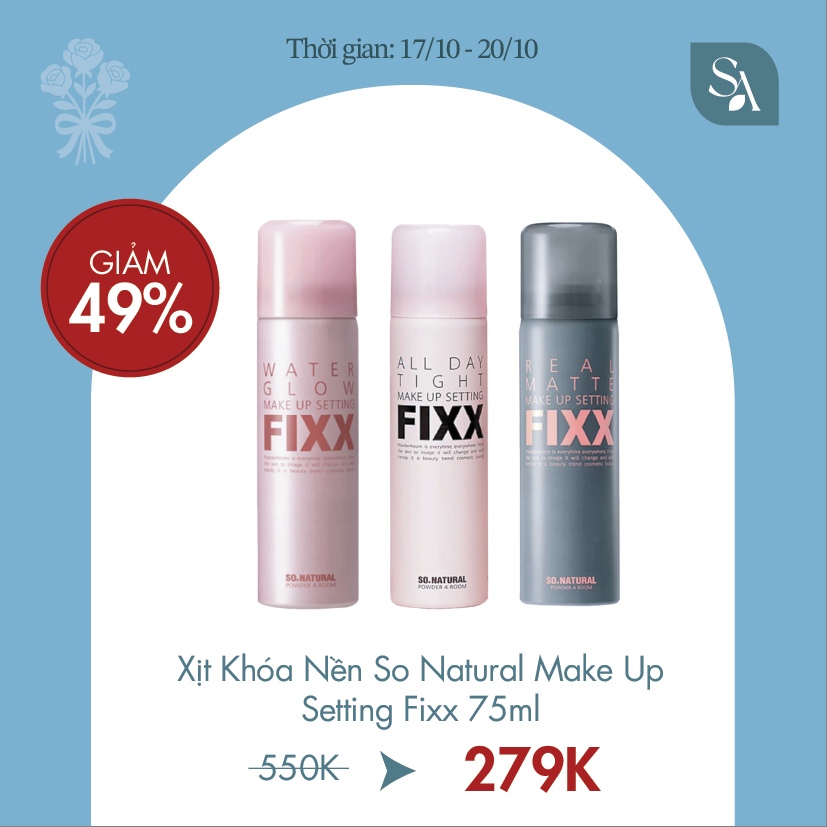 Xịt Khóa Trang Điểm So.Natural All Day Tight Make Up Setting Fixx