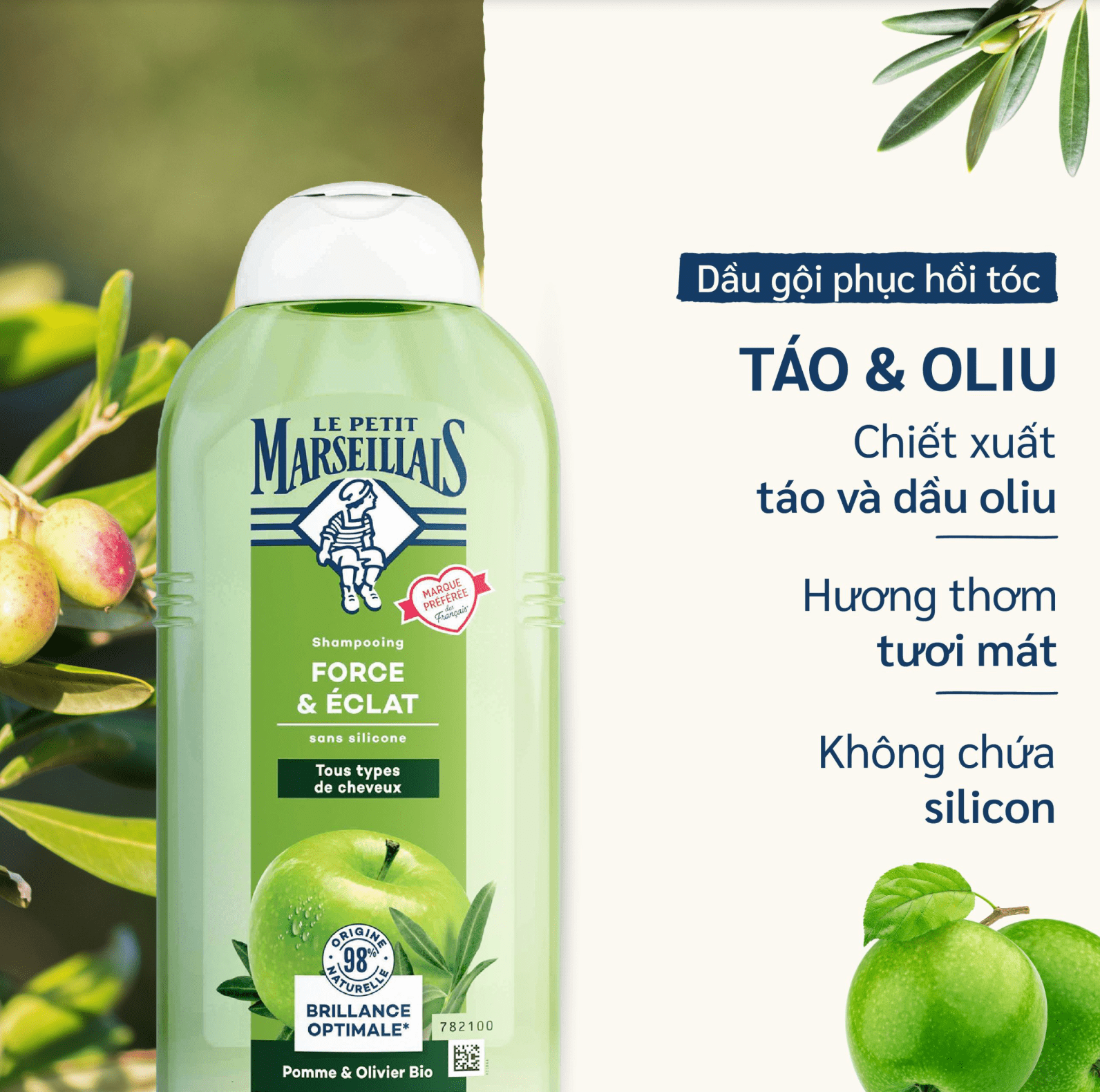 Dầu Gội Hữu Cơ Le Petit Marseillais Shampoo