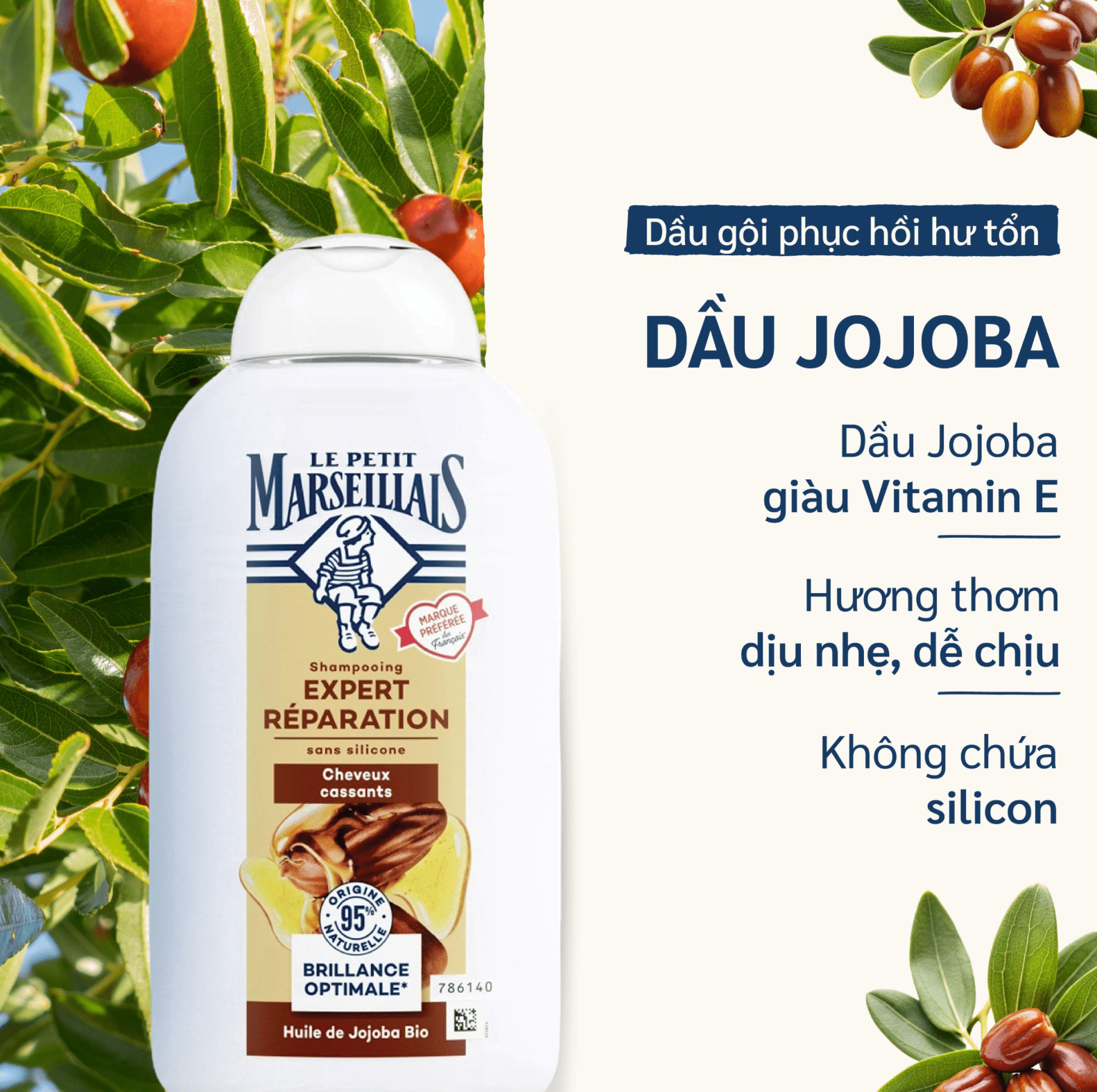 Dầu Gội Hữu Cơ Le Petit Marseillais Shampoo