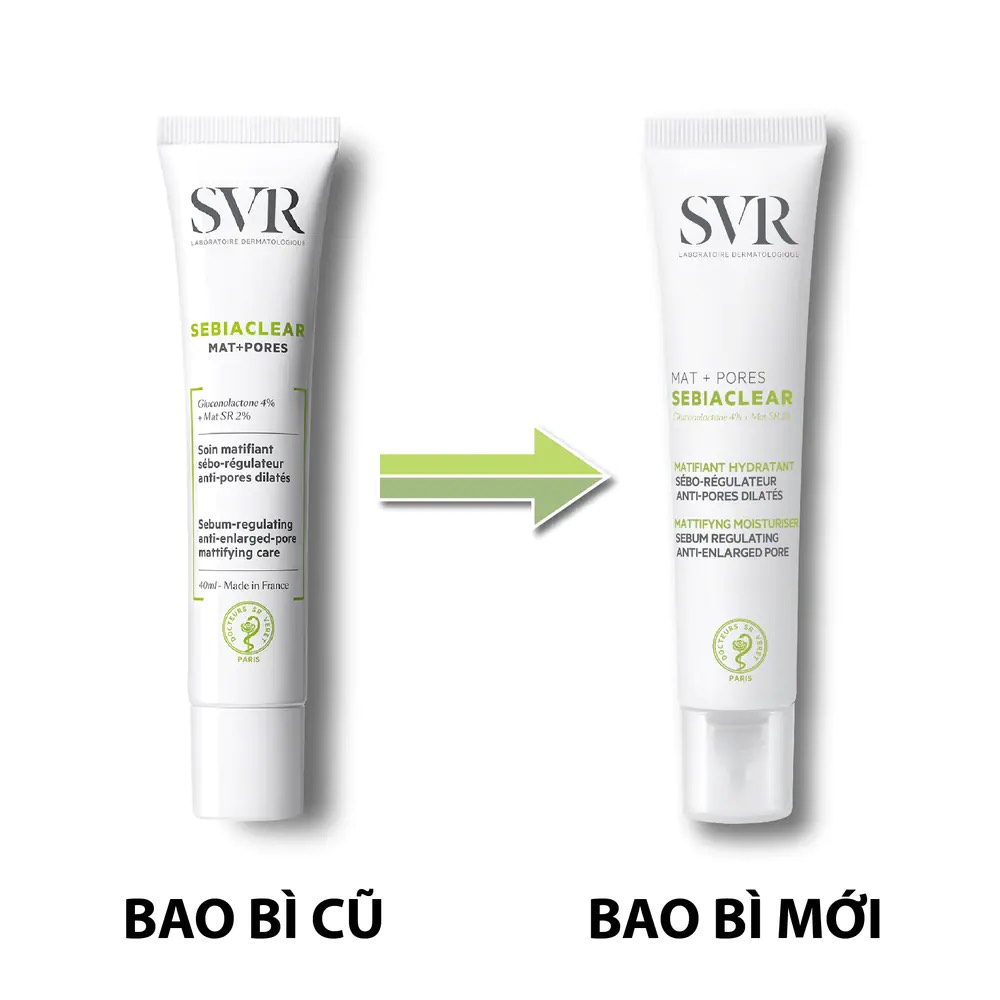 Kem Dưỡng Kiềm Dầu SVR Sebiaclear Mat+Pores 40ml