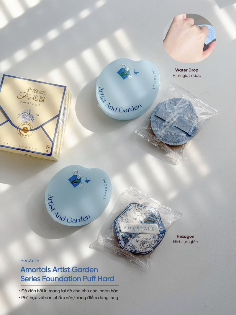 Mút Trang Điểm Amortals Artist Garden Series Foundation Puff,Hard