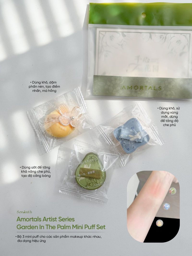Mút Trang Điểm Amortals Artist Garden Series Foundation Puff,Hard
