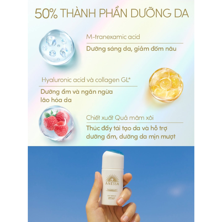 Serum Chống Nắng Dưỡng Sáng Anessa Sun Dual Care Day Serum