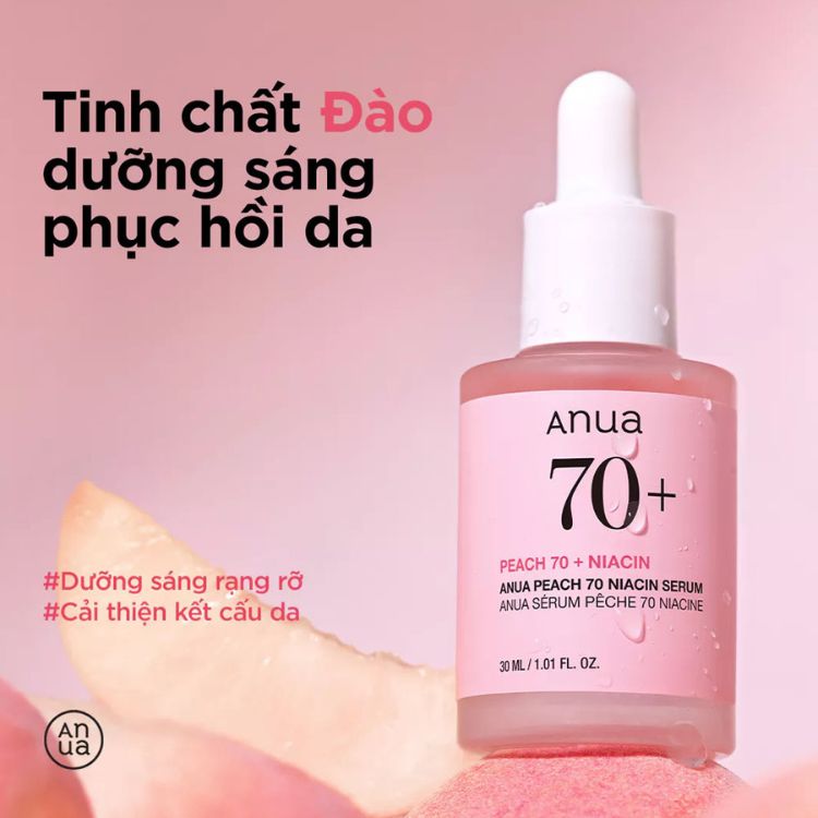 Tinh Chất Đào Dưỡng Sáng Da Anua Peach 70 Niacin Serum 30ml