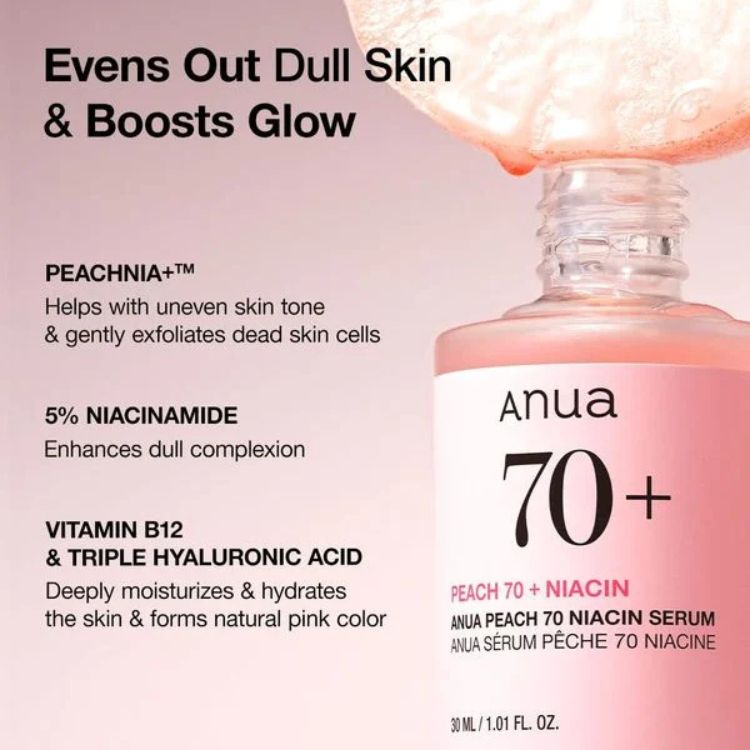 Tinh Chất Đào Dưỡng Sáng Da Anua Peach 70 Niacin Serum 30ml