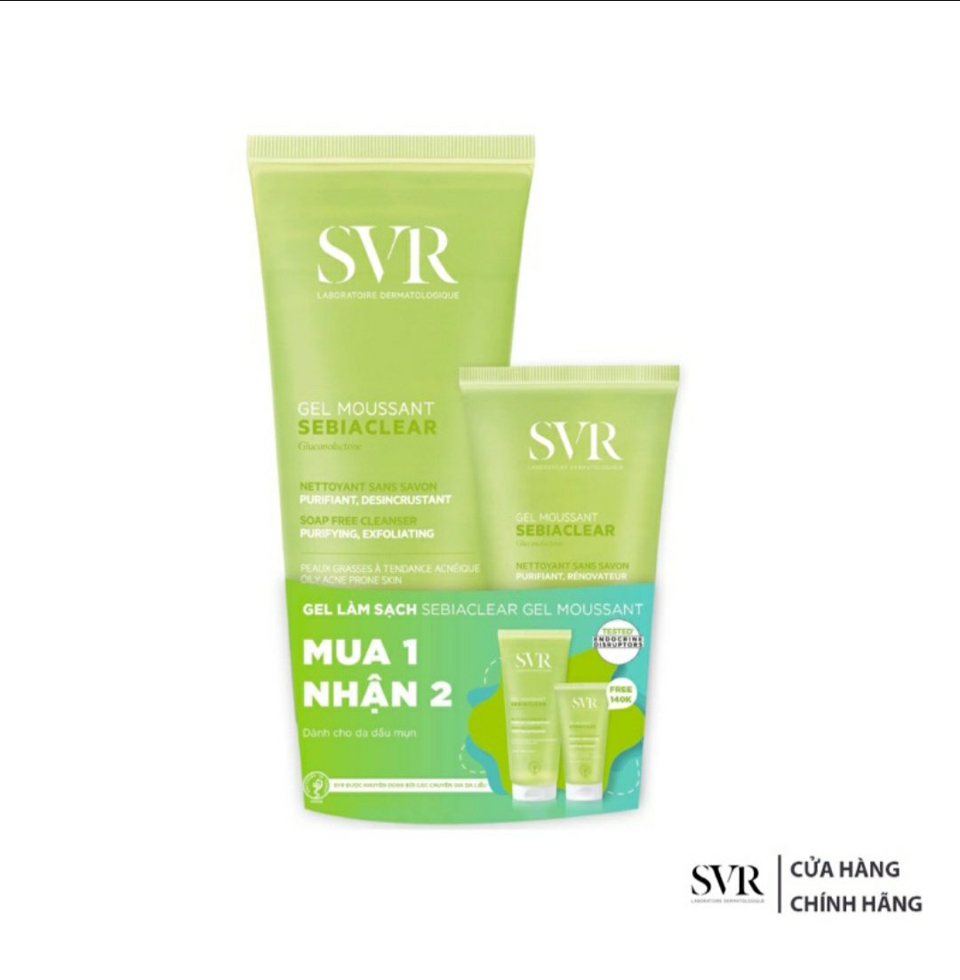 Gel Rửa Mặt Làm Sạch Dịu SVR Sebiaclear Gel Moussant