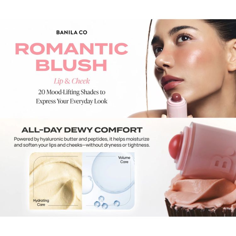 Má Hồng Kem & Son Banila Co Romantic Blush Lip & Cheek 3.7g