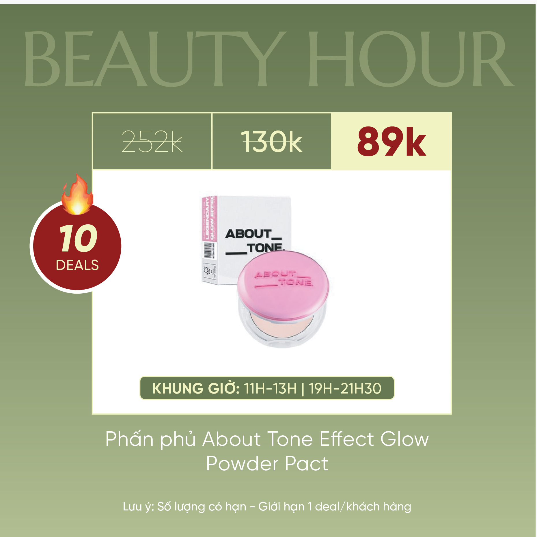 Phấn Phủ About Tone Effect Powder Pact 8g