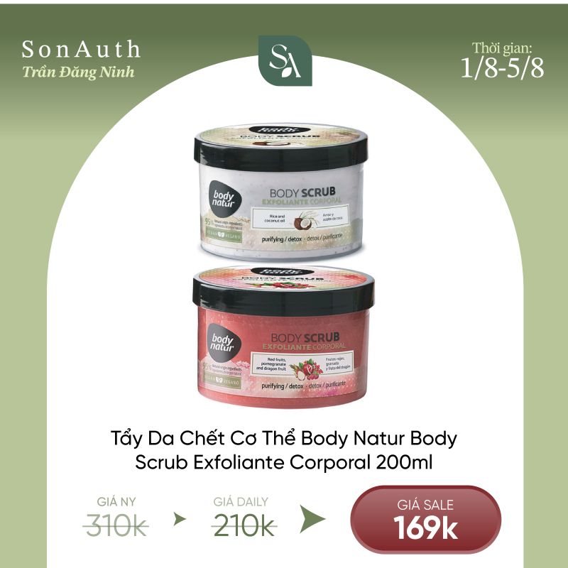 Tẩy Tế Bào Chết Cơ Thể Body Natur Body Scrub Exfoliante Corporal 200ml