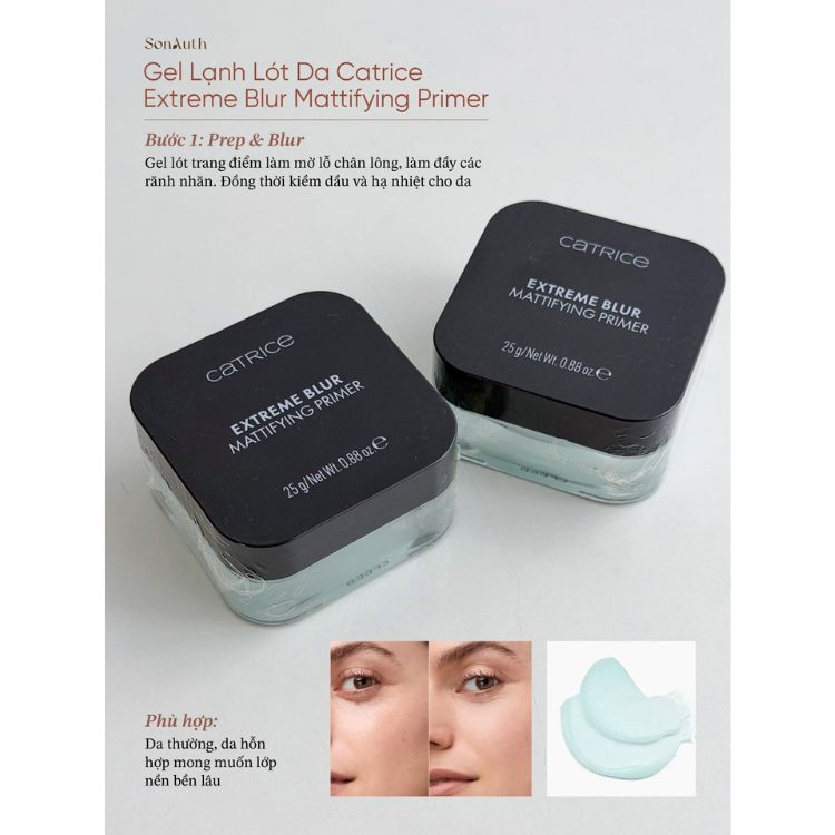 Gel Lạnh Lót Da Catrice Extreme Blur Mattifying Primer 25g