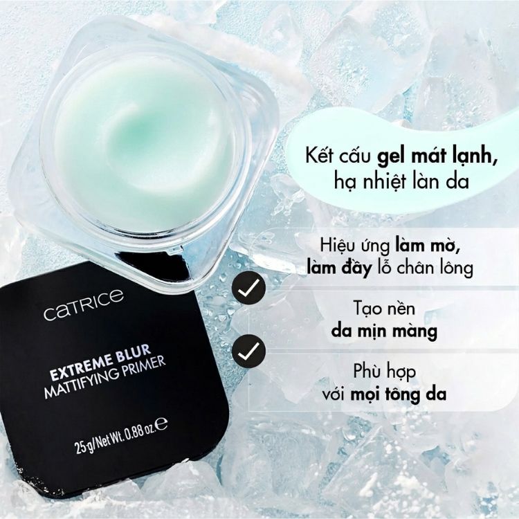 Gel Lạnh Lót Da Catrice Extreme Blur Mattifying Primer 25g