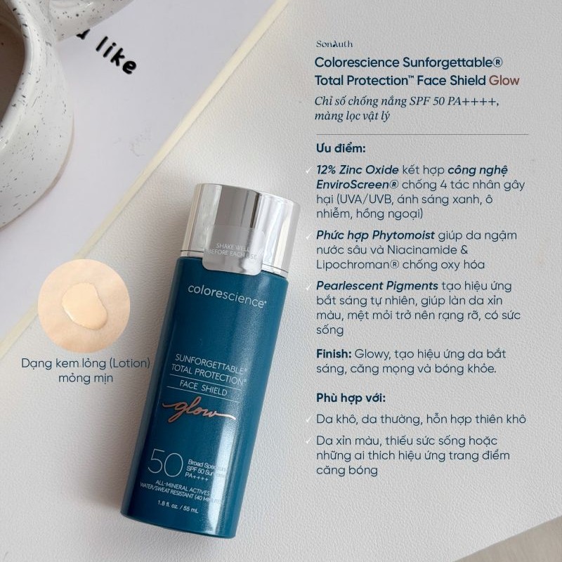 Kem Chống Nắng Thuần Khoáng Colorescience Face Shield SPF50 55ml