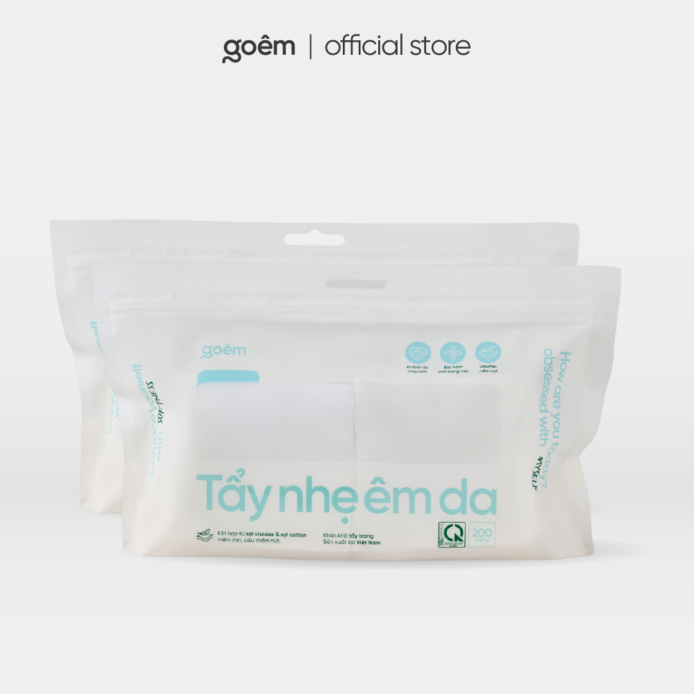 Combo 2 Khăn Khô Tẩy Trang Goêm "5s Daily" Túi 200 miếng