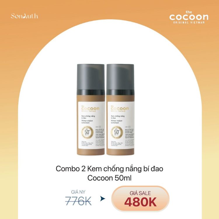 Combo Cocoon 2 Kem Chống Nắng Bí Đao 50ml