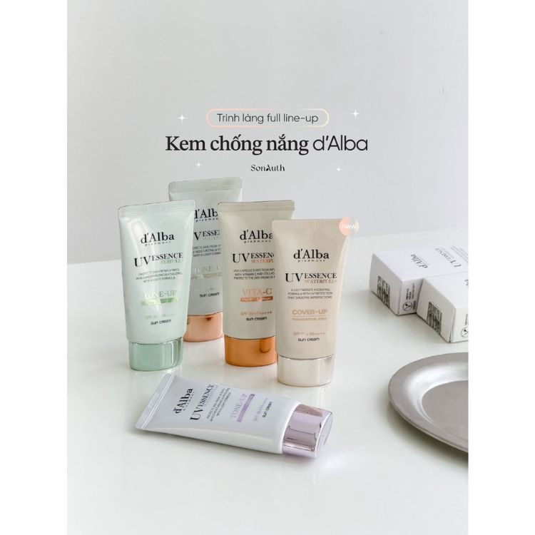 Kem Chống Nắng Nâng Tông Sáng Mịn d'Alba Waterfull Tone-Up Sun Cream SPF50 50ml