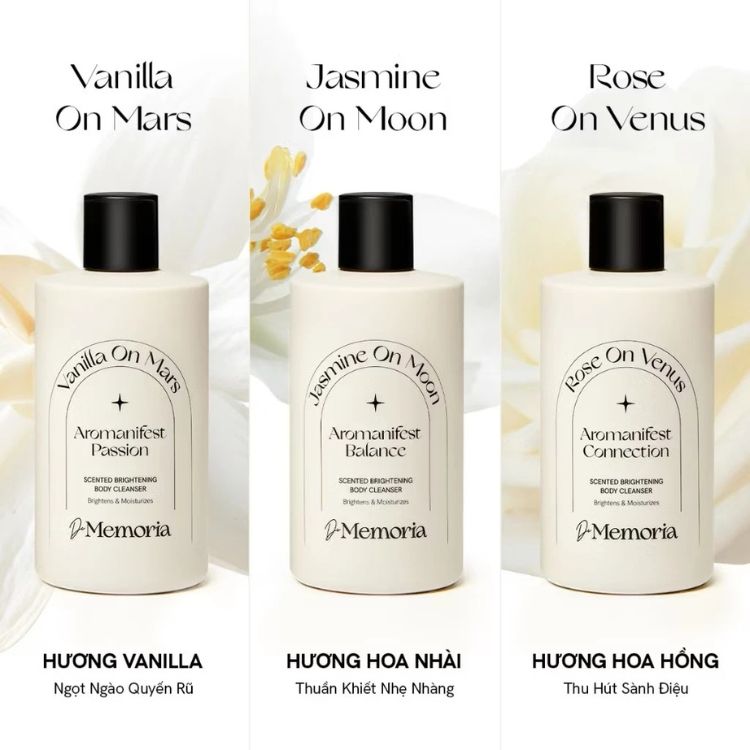 Sữa Tắm Trắng Da Hương Nước Hoa De Memoria Body Cleanser 300ml