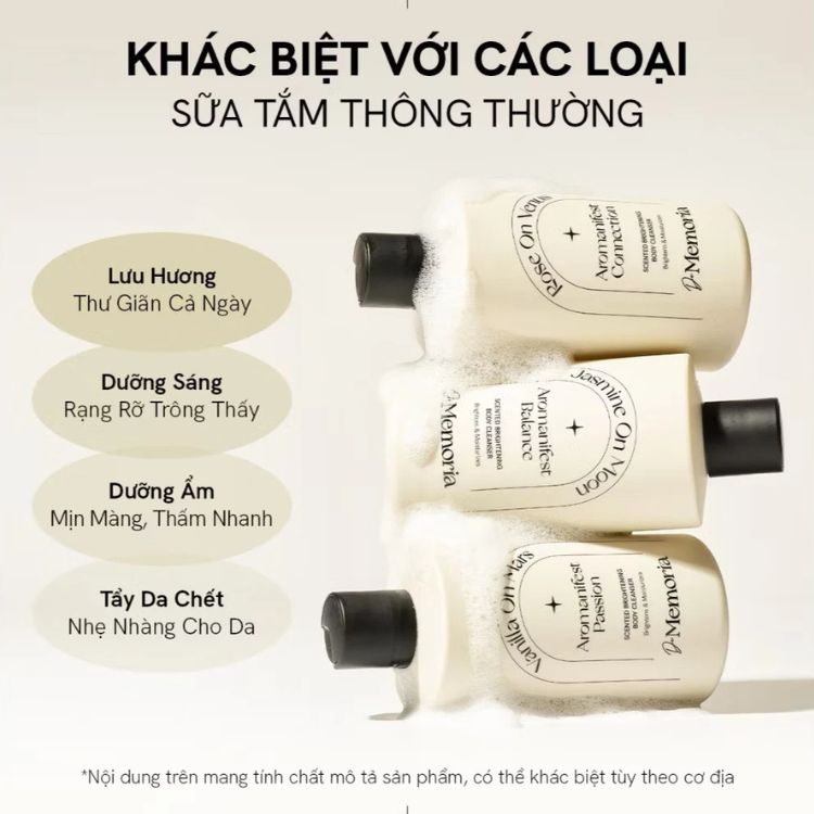 Sữa Tắm Trắng Da Hương Nước Hoa De Memoria Body Cleanser 300ml