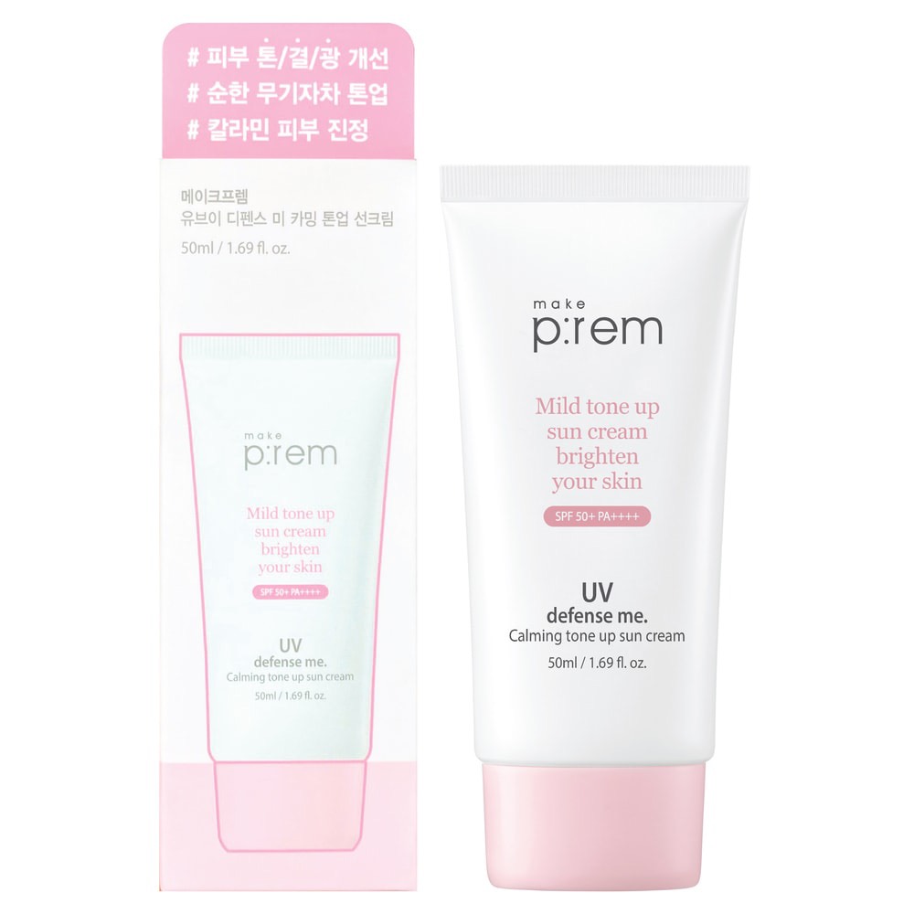 Kem Chống Nắng Make P:rem Defense me. Calming Tone Up Sun Cream
